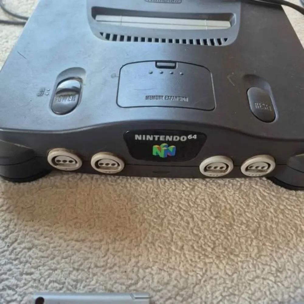Nintendo 64 N64 Console + Gray Controller + Super Smash Bros + Memory Card Teste